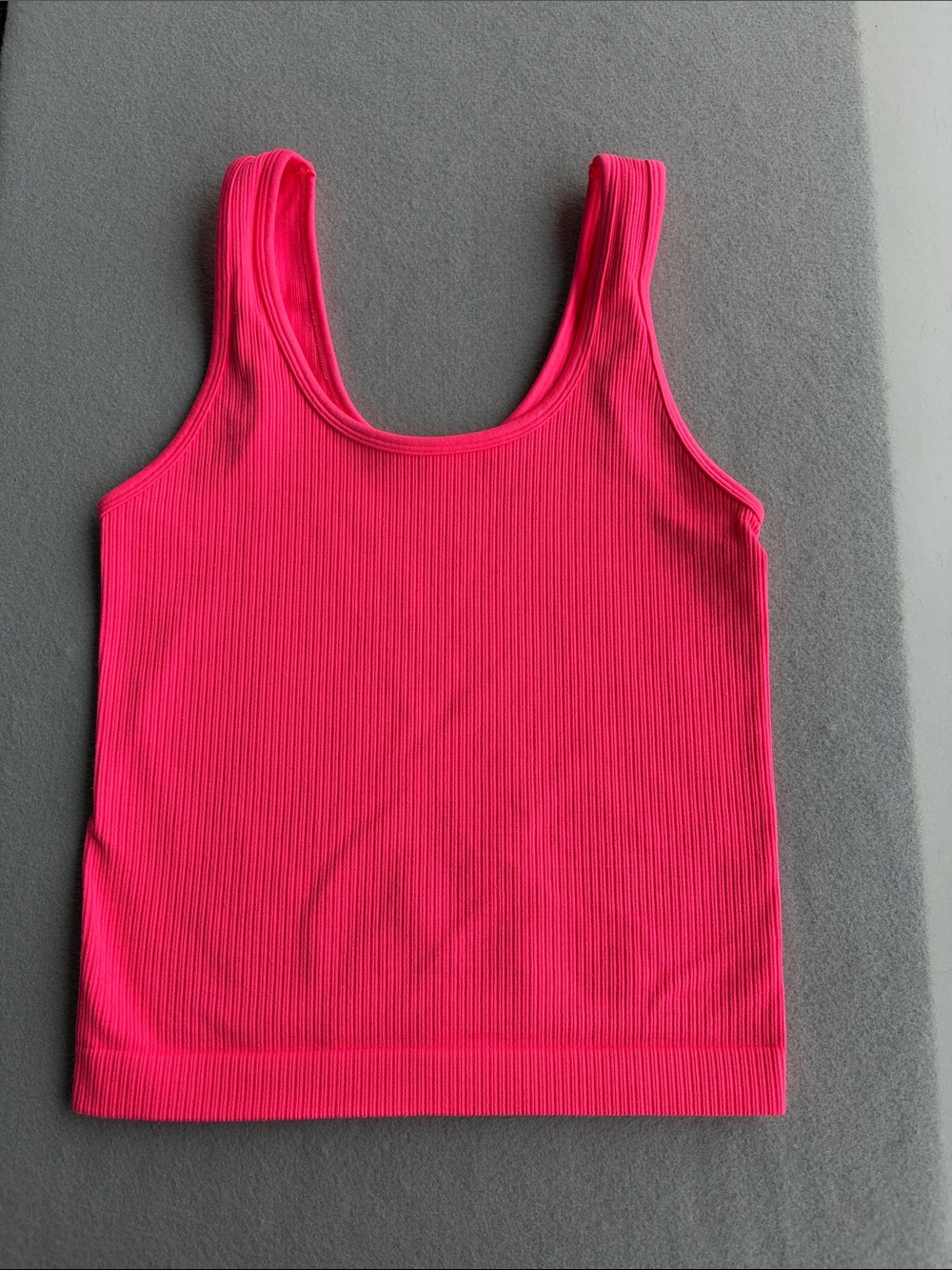 a new day Ribbed Tank Top in Bright Pink
